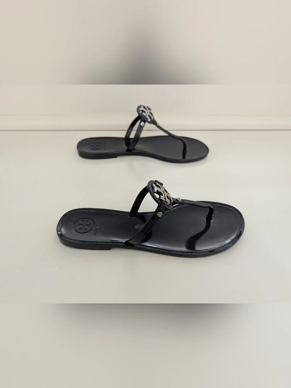 EUC! Tory Burch Mini Miller Sandal In Dark Blue Size 7